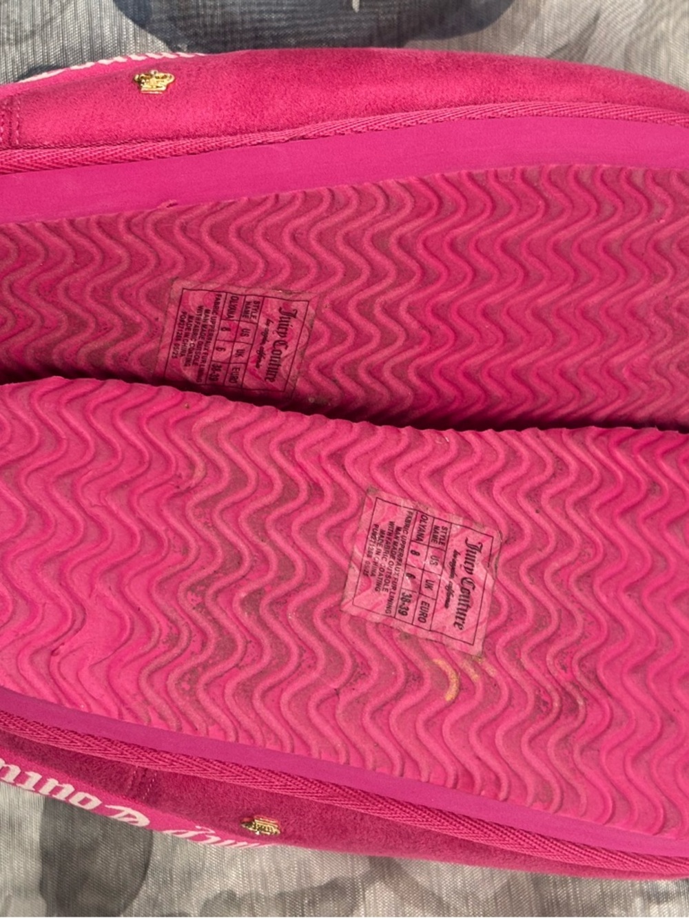 Juicy Couture Hot Pink Fuzzy Slip-On Mules - Picture 7 of 12